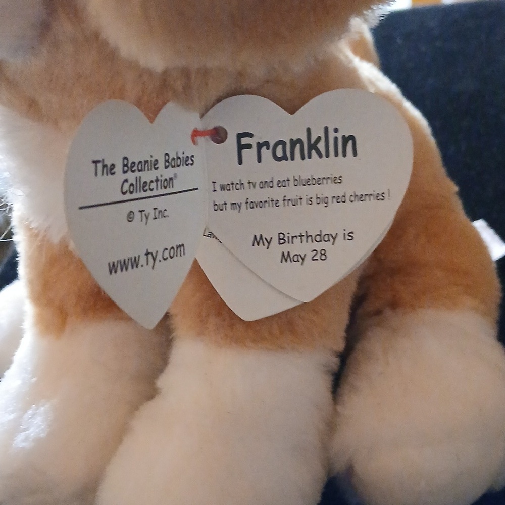 Ty Plush Dog Toy in Brown and White (Franklin) - Picture 3 of 9
